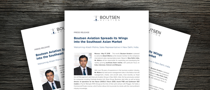 Boutsen Aviation Spreads its Wings into the Southeast Asian Market