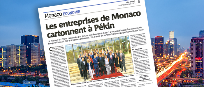 Les entreprises de Monaco cartonnent à Pékin